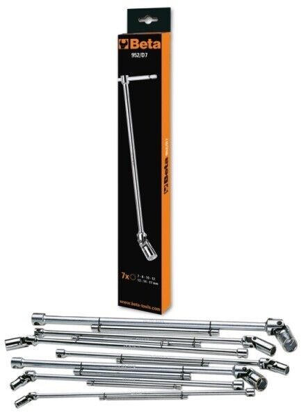 SET SERIE CHIAVI BETA A SNODO A T C/BUSSOLA ESAGONAL 7-17 BETA 952/D7