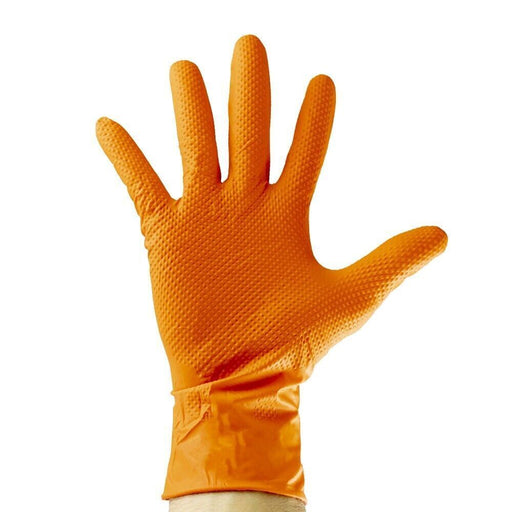 100 GUANTI MONOUSO IN NITRILE SENZA POLVERE DIAMANTATI EXTRA RESISTENTE 7MIL