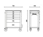Carrello cassettiera mobile Beta C24S 7/R porta utensili 7 cassetti rosso