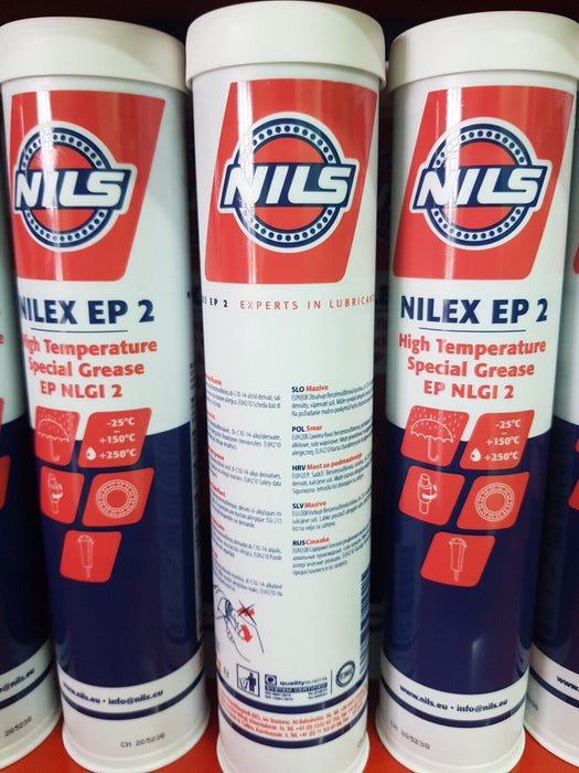 CARTUCCE GRASSO NILS NILEX 400gr Alta temp. resist. acqua, Martelli pneum. 5 PZ