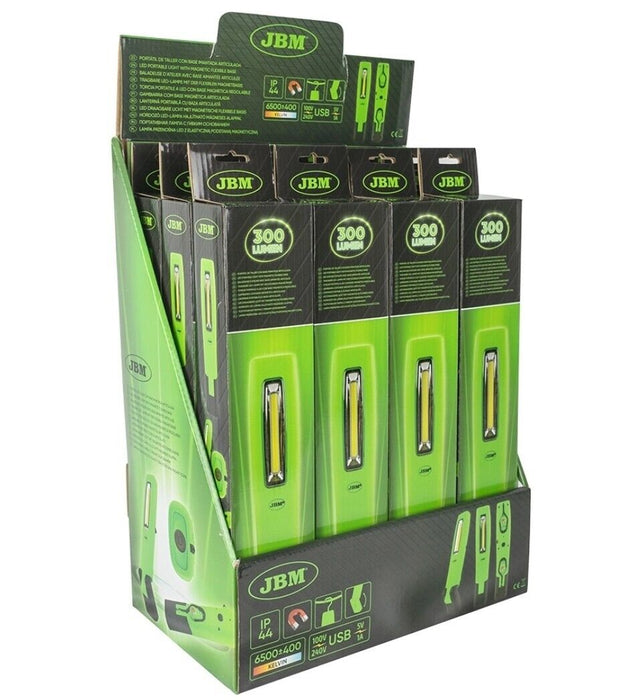 LAMPADA TORCIA DA LAVORO PORTATILE A LED CON BASE MAGNETICA REGOLABILE 500 LM