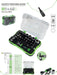 KIT SET 38 pezzi con inserti e bussole e chiave a cricchetto 1/4" MINI