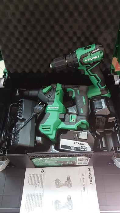TRAPANO AVVITATORE TASSELLATORE SDS PLUS HIKOKI HITACHI KIT COMBO 5.0AH X2