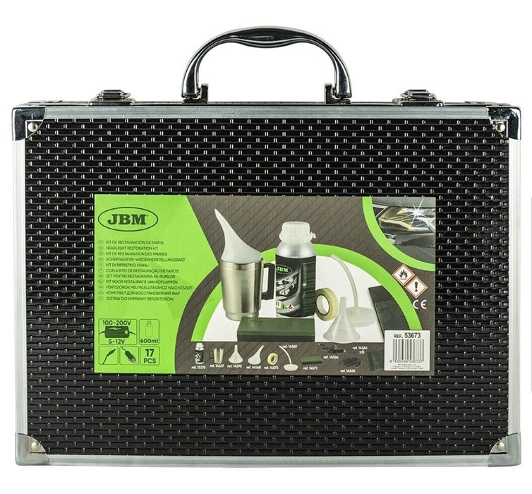 KIT DI RIPRISTINO RINNOVA FANALI E FARI PER AUTO  JBM PROFESSIONALE