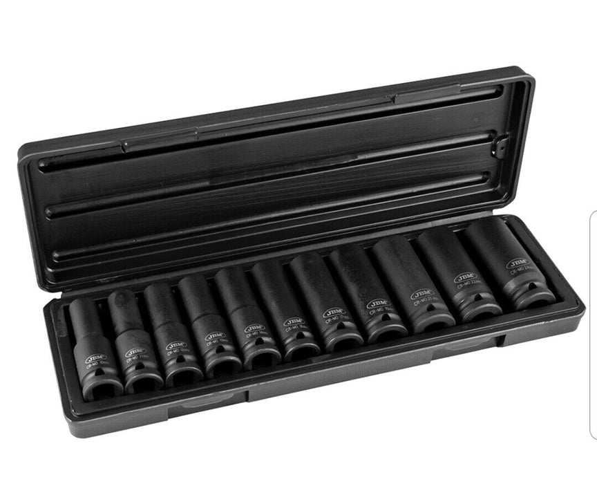 SET BUSSOLE LUNGHE RINFORZATE 1/2" AD IMPATTO AVVITATORE ARIA PNEUMATICO 10-24mm