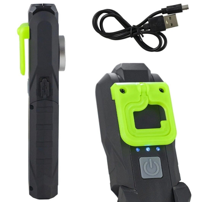 TORCIA LED RICARICABILE USB TASCABILE MINI TATTICA CALAMITA LUCE REGOLABILE