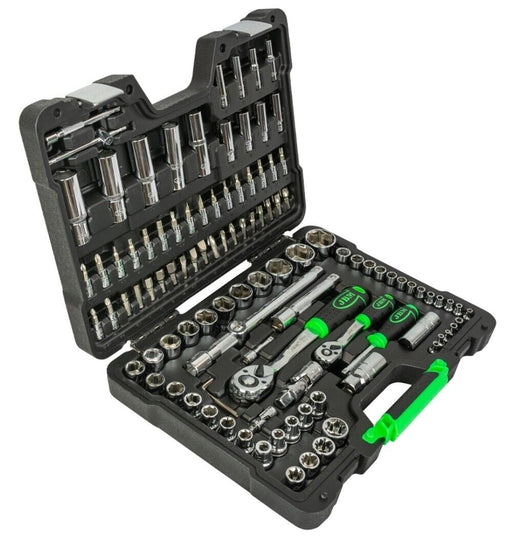 VALIGIA SET CHIAVI A BUSSOLA 108 PEZZI VANADIUM CROME CON CRICCHETTO E TORX