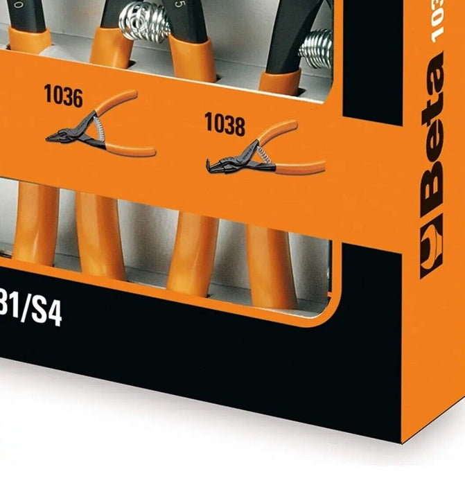 Pinze Seeger per Anelli Elastici di Sicurezza 4 Pezzi BETA TOOLS 1031/S4