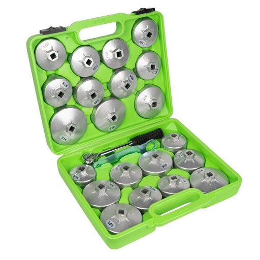 SET VALIGETTA CHIAVE A TAZZA PER FILTRI OLIO UNIVERSALE 23PEZZI CON CRICCHETTO