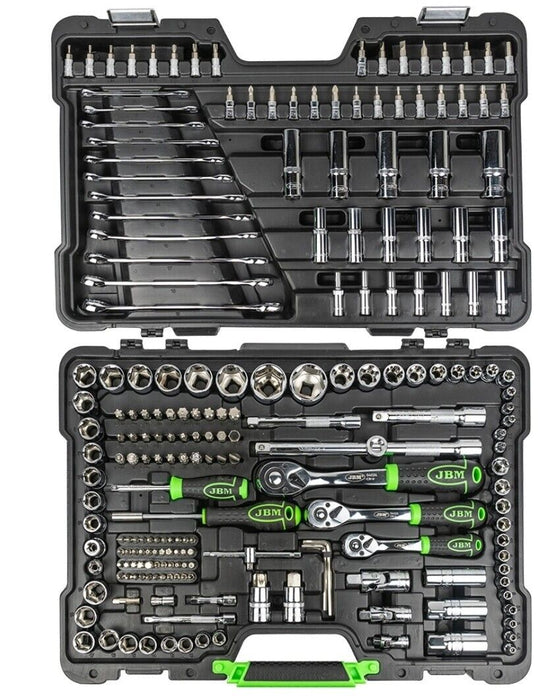 VALIGIA SET CHIAVI A BUSSOLA 216 PEZZI VANADIUM CON CRICCHETTO JBM 216 PZ