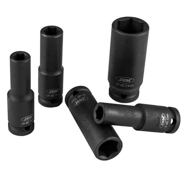 SET BUSSOLE LUNGHE RINFORZATE 1/2" AD IMPATTO AVVITATORE ARIA PNEUMATICO 10-24mm