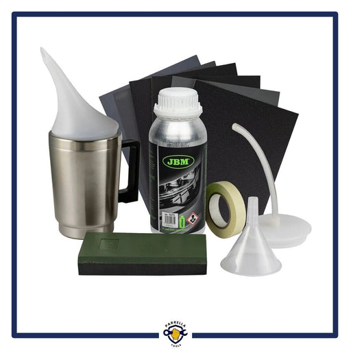 KIT RINNOVA LUCIDA RIPRISTINA FARI AUTO COMPLETO CON POLIMERO PROFESSIONALE