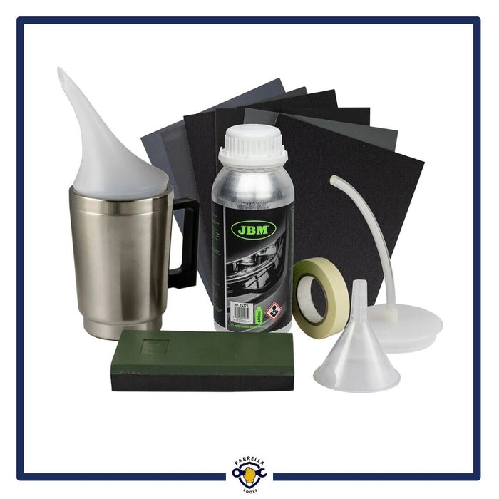KIT RINNOVA LUCIDA RIPRISTINA FARI AUTO COMPLETO CON POLIMERO PROFESSIONALE