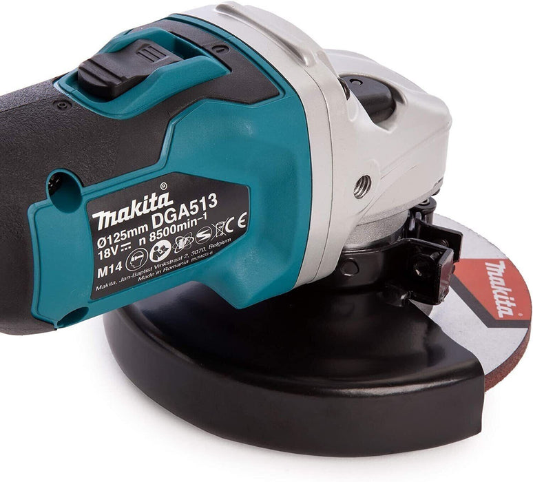 Makita Smerigliatrice Angolare a Batteria 18V Brushless DGA513Z 125mm Flessibile