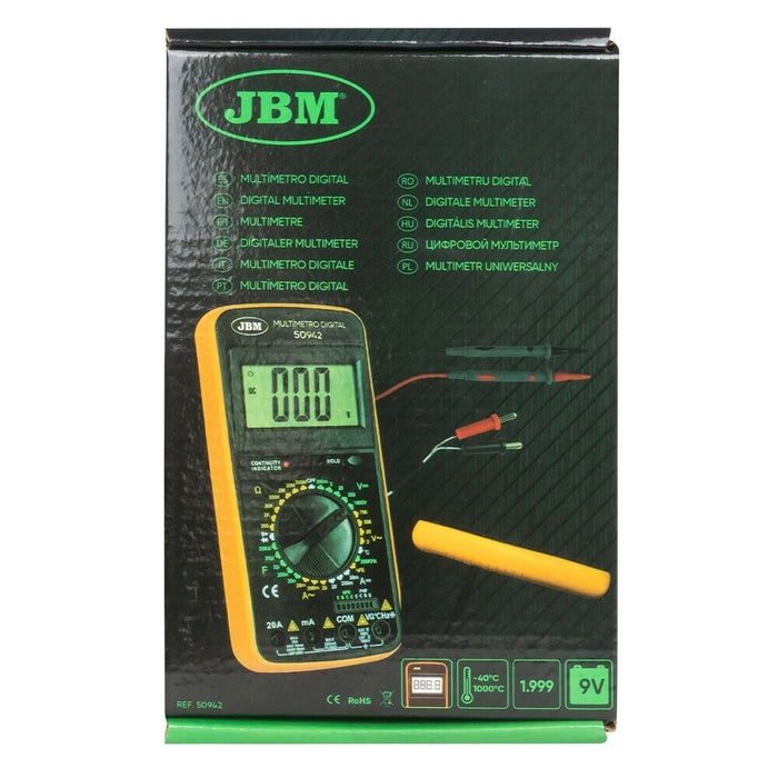 TESTER MULTIMETRO DIGITALE PROFESSIONALE COMPLETO + PROTEZIONE E BATTERIA
