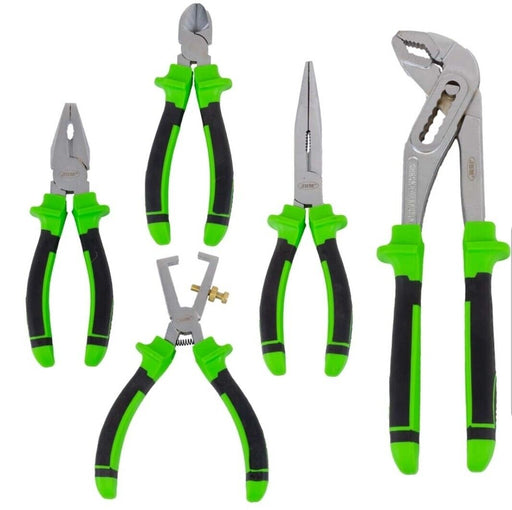 Set Kit 5 Pinze Professionali da Lavoro Con Astuccio chiusura zip