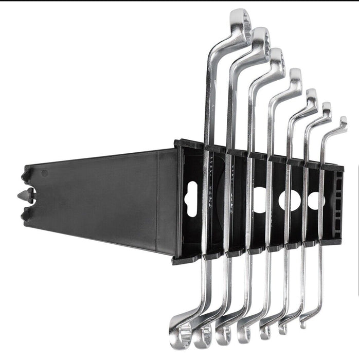 SET SERIE 7 CHIAVI POLIGONALI DOPPIE CURVE CON CUSTODIA DA 6 A 19 MM