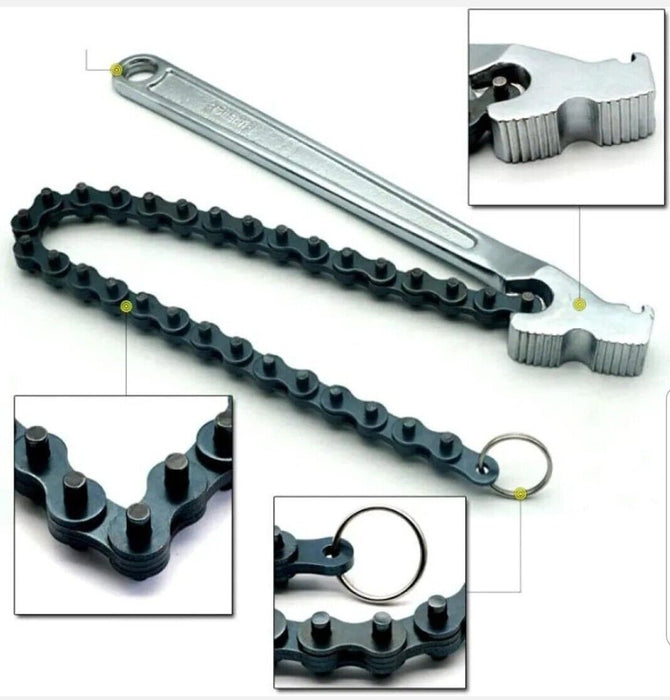 CHIAVE PER SMONTAGGIO FILTRI OLIO MOTORE A CATENA UNIVERSALE 300mm-Ø160mm