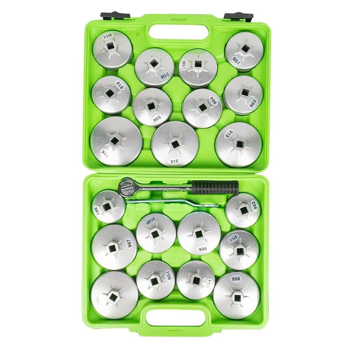 SET VALIGETTA CHIAVE A TAZZA PER FILTRI OLIO UNIVERSALE 23PEZZI CON CRICCHETTO