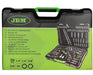 VALIGIA SET CHIAVI A BUSSOLA 216 PEZZI VANADIUM CON CRICCHETTO JBM 216 PZ
