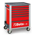 Carrello cassettiera mobile Beta C24S 7/R porta utensili 7 cassetti rosso