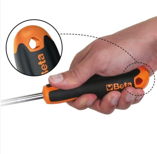 Set 8 giravite Beta Evox 1203E-D8P per viti lama piatta e Phillips Guanti Omaggi