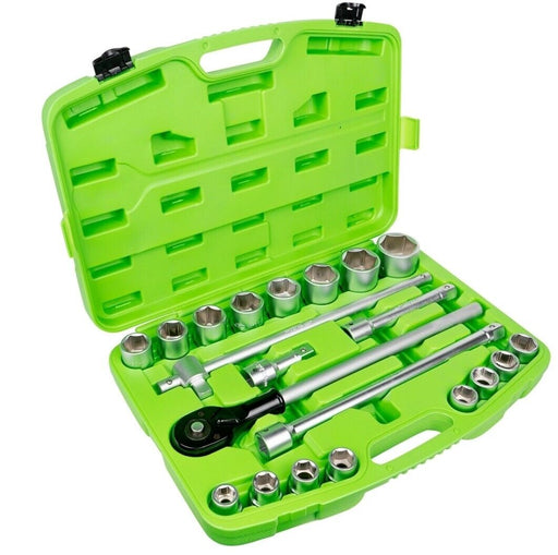 SET VALIGETTA CHIAVI A BUSSOLA CRICCHETTO 3/4" ESAGONALI 21 PZ  