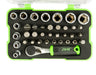 KIT SET 38 pezzi con inserti e bussole e chiave a cricchetto 1/4" MINI