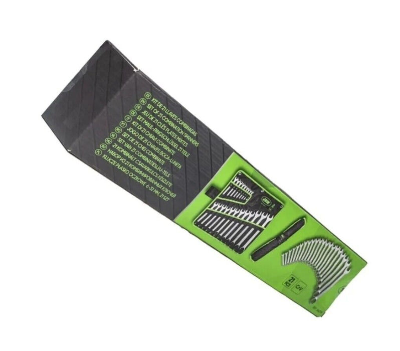 serie di 21 chiavi combinate fisse stella poligonale set in astuccio da 6 a 32