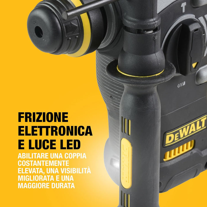 DEWALT 18V XR Trapano a Percussione Brushless 24mm SDS-Plus con 2 batterie da 5Ah, Caricabatterie Multi-Voltaggio XR e Kitbox TSTAK Heavy Duty, DCH273P2T-QW