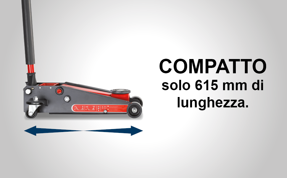 USAG 2550 A Sollevatore Idraulico 3T Per Auto E Veicoli Commerciali, Nero Rosso